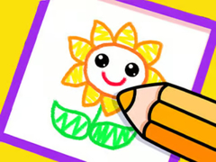 விளையாட்டு Toddler Drawing: Beautiful Flower