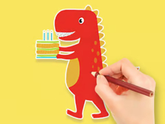 விளையாட்டு Coloring Book: Dinosaur Birthday