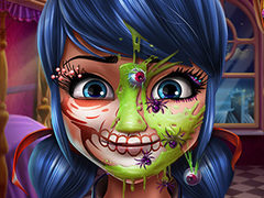 खेल Dotted Girl Halloween Makeup