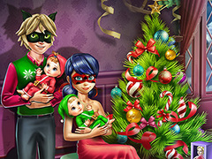 ಗೇಮ್ Dotted Girl Family Christmas