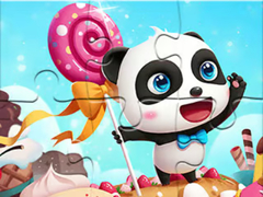 खेल Jigsaw Puzzle: Panda Candy World