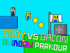 खेल Obby vs Bacon Rainbow Parkour