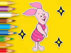 खेल Coloring Book: Piglet With Balloon