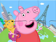 खेल Jigsaw Puzzle: Peppa Travel Around