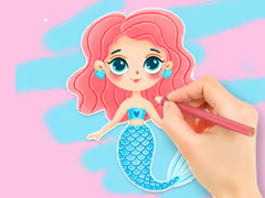 खेल Coloring Book: Enjoying Mermaid