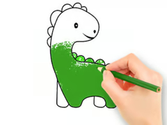 खेल Coloring Book: Lovely Baby Dinosaur