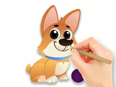 खेल Coloring Book: Dog With Toy