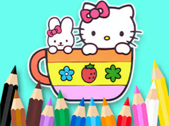 खेल Coloring Book: Kitty Cup