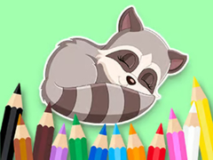 खेल Coloring Book: Baby Raccoon