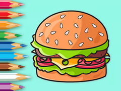 खेल Coloring Book: Delicious Hamburger