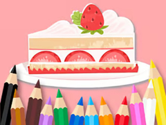 खेल Coloring Book: Strawberry Cake