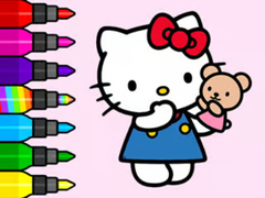 खेल Coloring Book: Hello Kitty Teddy Bear