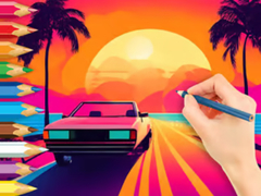 खेल Coloring Book: Sunset Driving