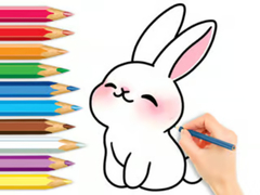 खेल Coloring Book: Cute Rabbit