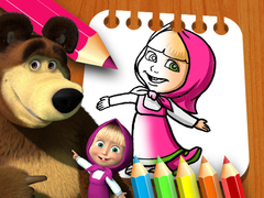 खेल Masha & the Bear Coloring Book