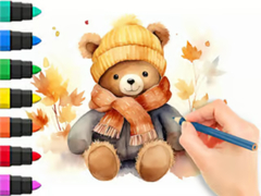 खेल Coloring Book: Autumn Bear