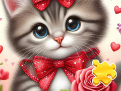 खेल Jigsaw Puzzle: Rose Cat