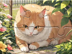 खेल Jigsaw Puzzle: Cat Garden