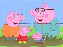 खेल Jigsaw Puzzle: Peppa Pig Muddy Puddles