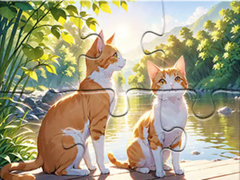 खेल Jigsaw Puzzle: Cats In Pairs