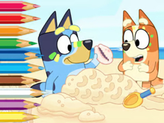 खेल Coloring Book: Bluey On The Beach