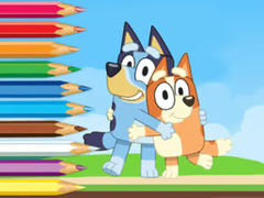 खेल Coloring Book: Bluey And Bingo Holiday