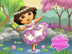 खेल Jigsaw Puzzle: Dora Lake Dance