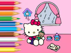 खेल Coloring Book: Hello Kitty Rainy Day