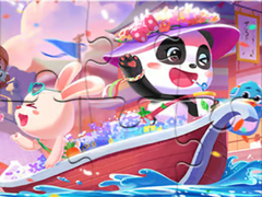 खेल Jigsaw Puzzle: Baby Panda Fiesta