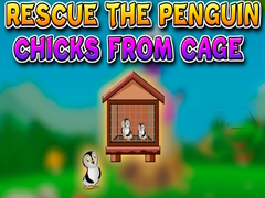 खेल Rescue the Penguin Chicks from Cage