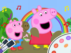 खेल Coloring Book: Peppa Pig Muddy Funny