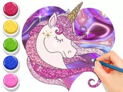 खेल Coloring Book: Glowing Unicorn