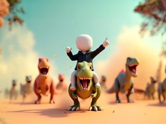 खेल Stickman: Dinosaur arena