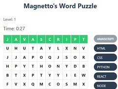 खेल Magnetto's Word Puzzle