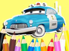 खेल Coloring Book: Cars Sheriff