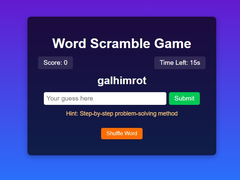 खेल Word Scramble Game Challenge