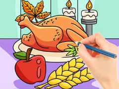 खेल Coloring Book: Thanksgiving Turkey Meal