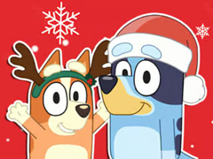 खेल Jigsaw Puzzle: Bluey Christmas Gift