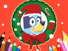 खेल Coloring Book: Bluey Santa Claus