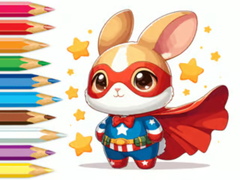 खेल Coloring Book: Super Rabbit