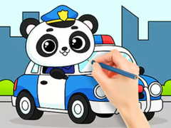 खेल Coloring Book: Police Panda