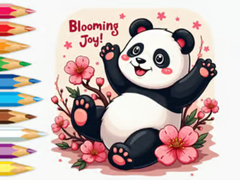 खेल Coloring Book: Little Panda Cherry Blossoms