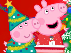 खेल Jigsaw Puzzle: Peppa Pig Christmas Preparation