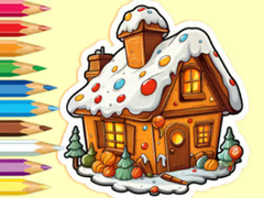 खेल Coloring Book: Christmas Candy House