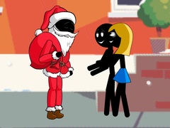 खेल Stickman Santa