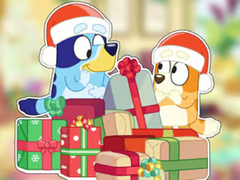 खेल Jigsaw Puzzle: Bluey Christmas Unboxing