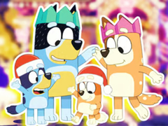 खेल Jigsaw Puzzle: Bluey Family Xmas Eve