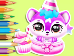 खेल Coloring Book: Baby Fluff's Birthday