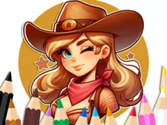 खेल Coloring Book: Cowgirl