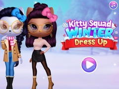 खेल Kitty Squad Winter Dress Up